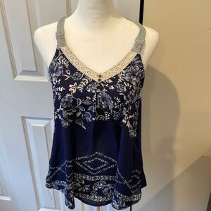 Mixed media summer top